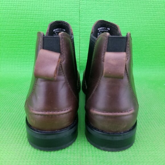 ✅Sperry Top Sider Fairpoint Chelsea Boot Brown Leather Wingtip Pull On Womens 10 - Picture 11 of 14